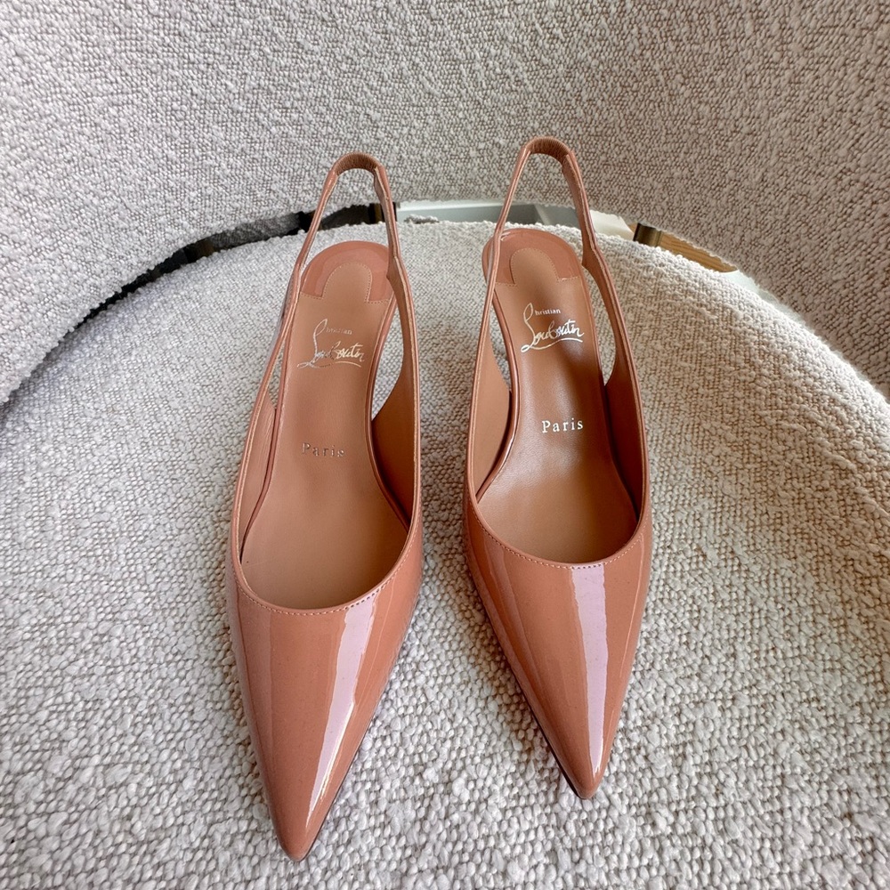 BNIB- never worn Christian Louboutin slingback heels